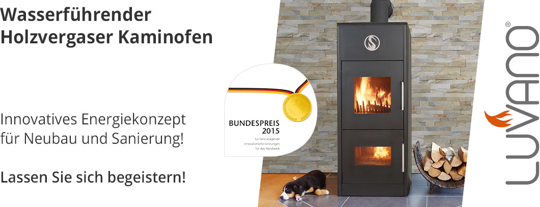 LUVANO® wasserführenden Holzvergaser-Kaminofen